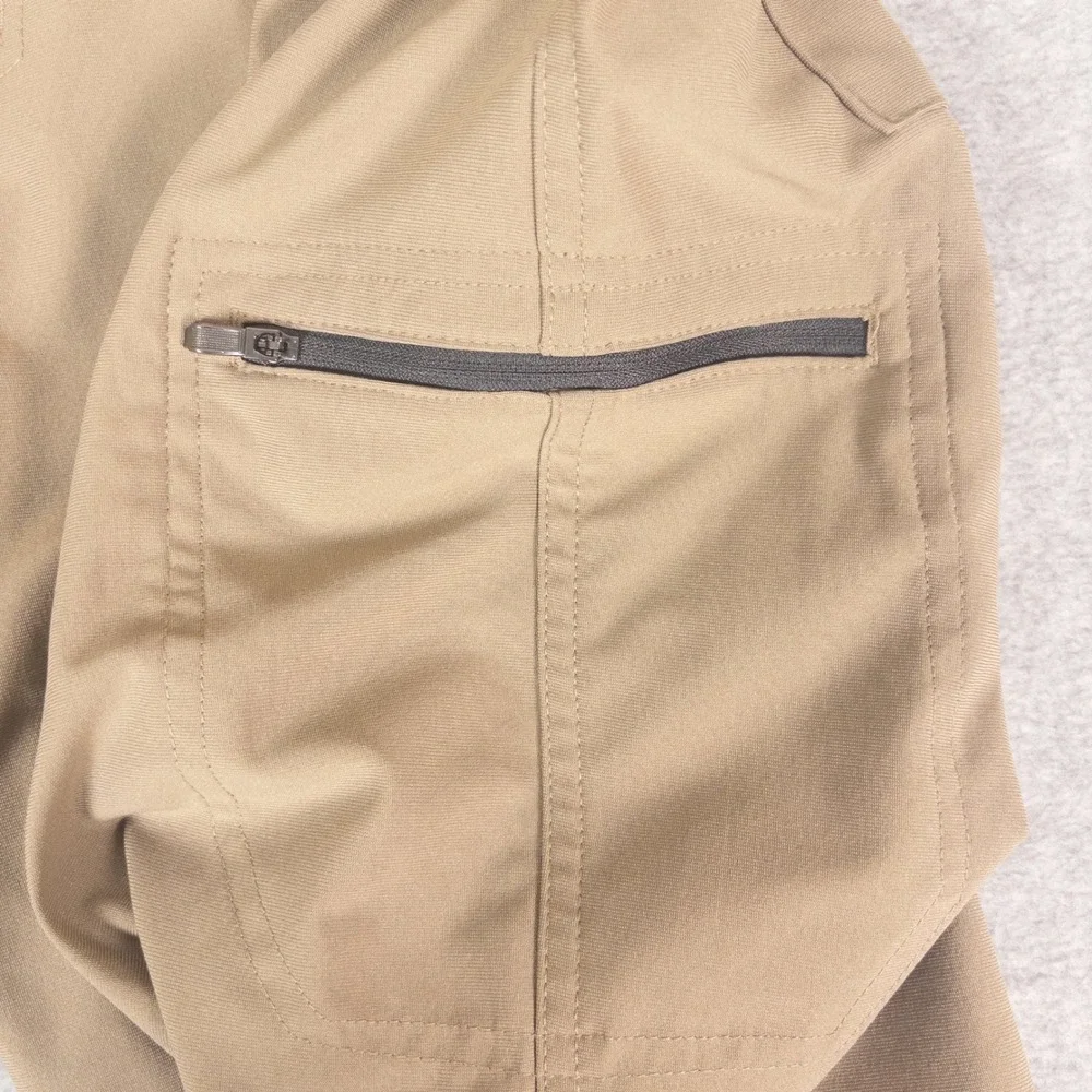 ZeroXposur Mens Performance Cargo Shorts Tan Khaki Stretch Hiking Golf Size 40